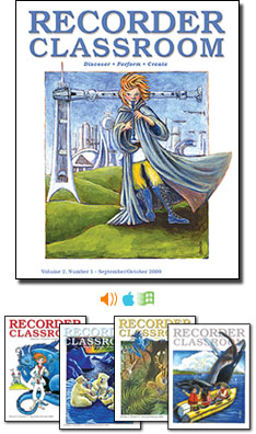 Recorder Classroom: Audio clips onlne. Downloadable product.